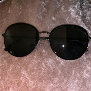 Chanel round black sunglasses